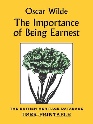 cover image of The Importance of Being Earnest - British Heritage Database Reader-Printable Edition with Study Materials